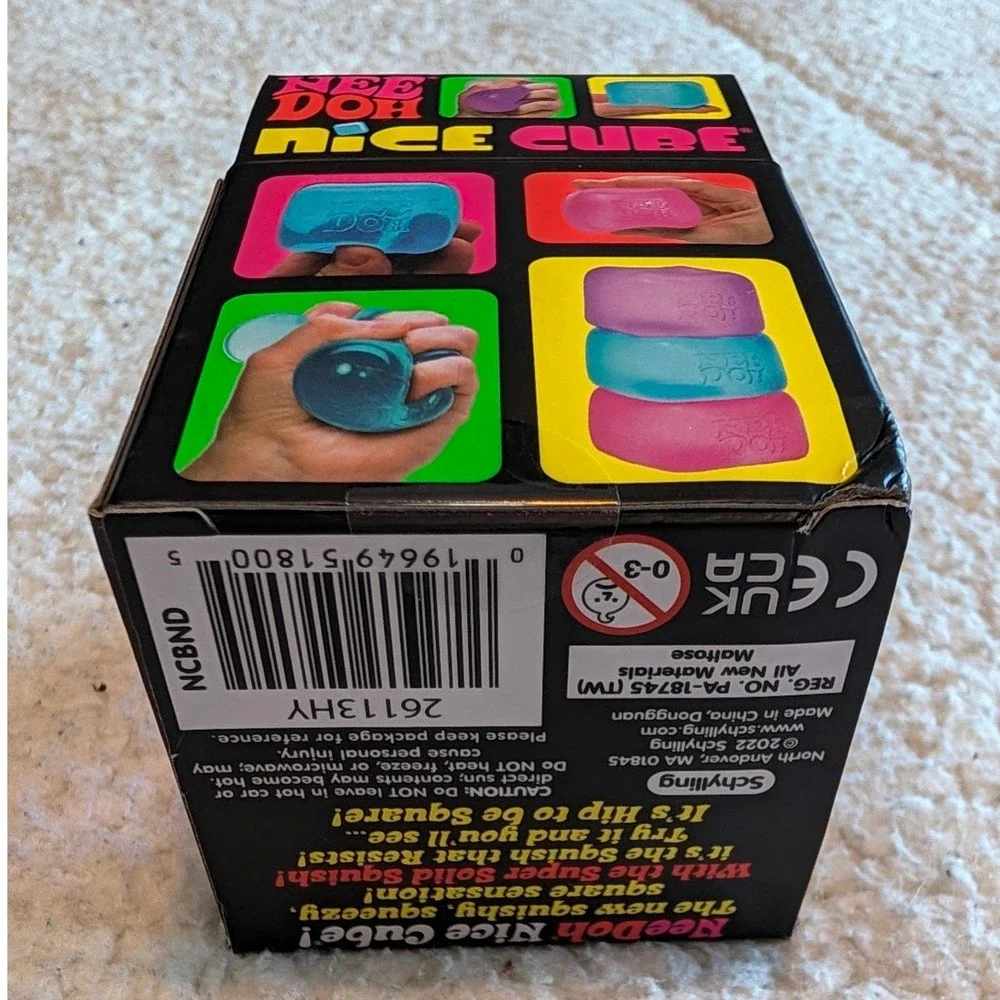Schylling NeeDoh Nice Cube Kids OS Purple New Sensory Fidget Stress Toy